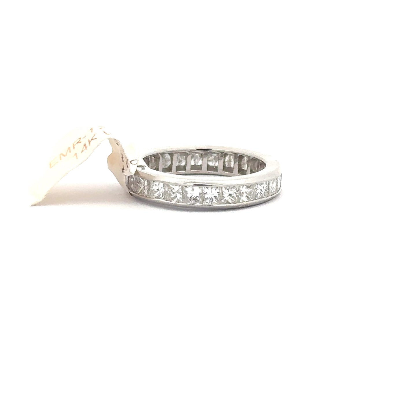 6.15ct Natural Diamond Channel-Set Band Ring | 14K WG