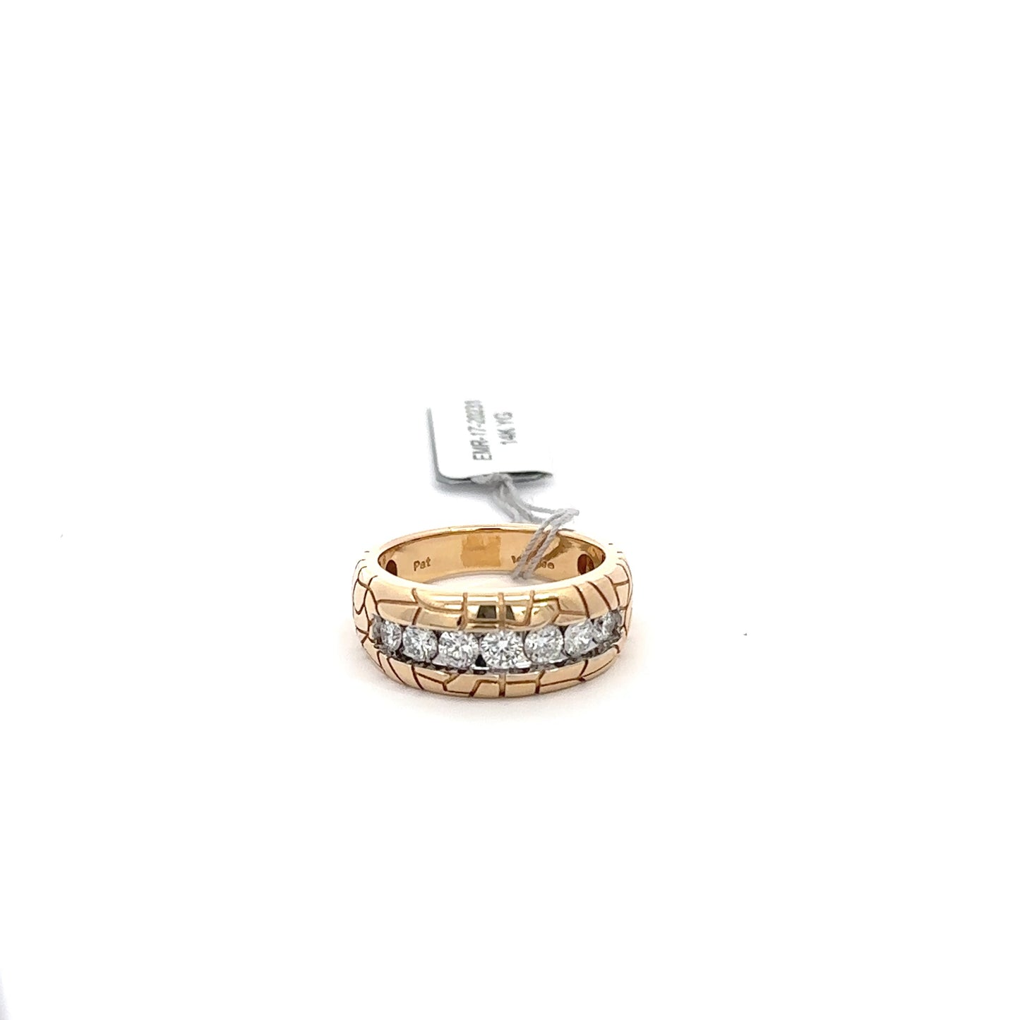 14k Men’s YG Ring with Round Diamonds