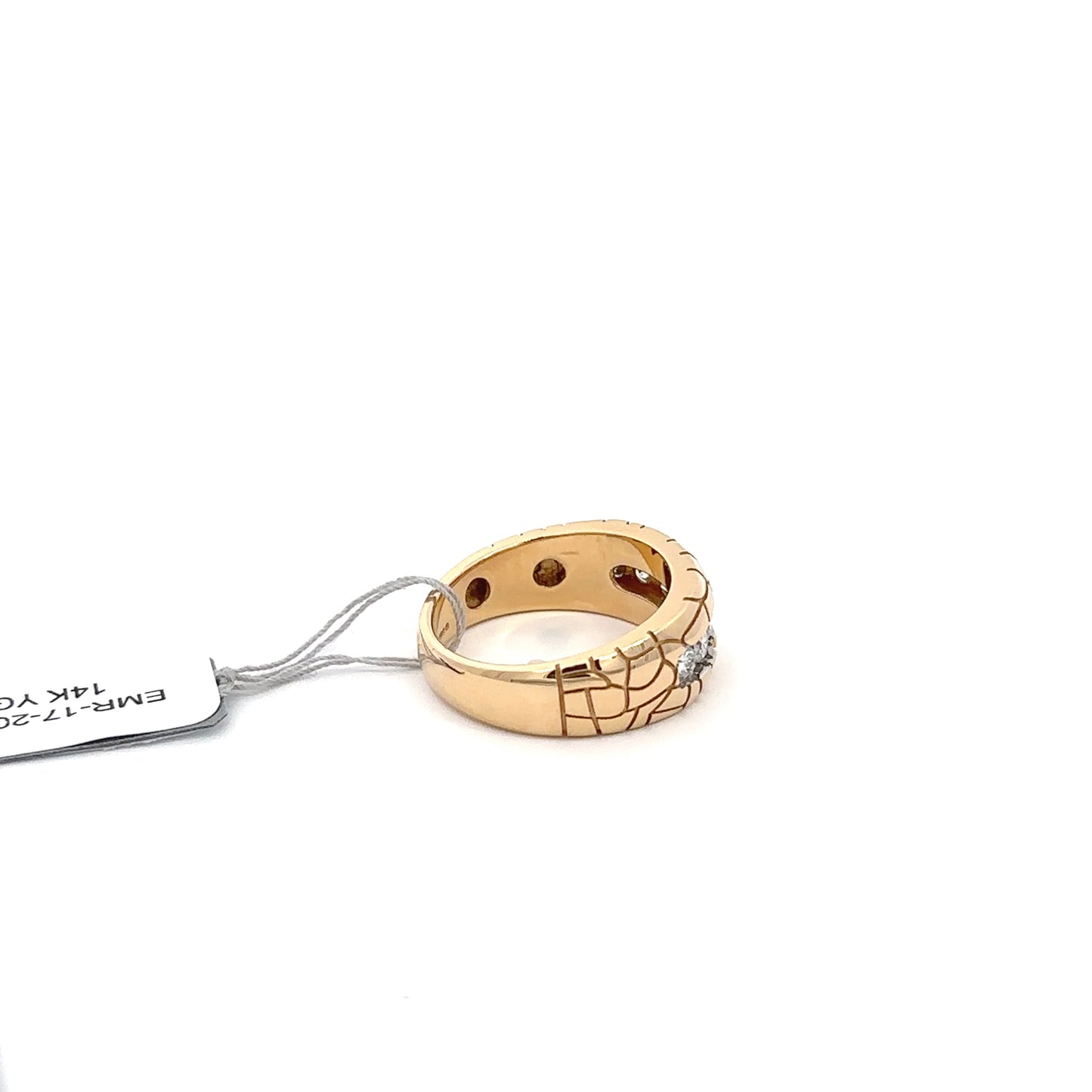 14k Men’s YG Ring with Round Diamonds