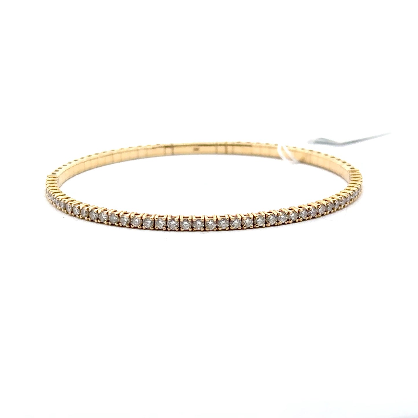 1.52 ctw Flexible Bangle | 14k Yellow Gold.
