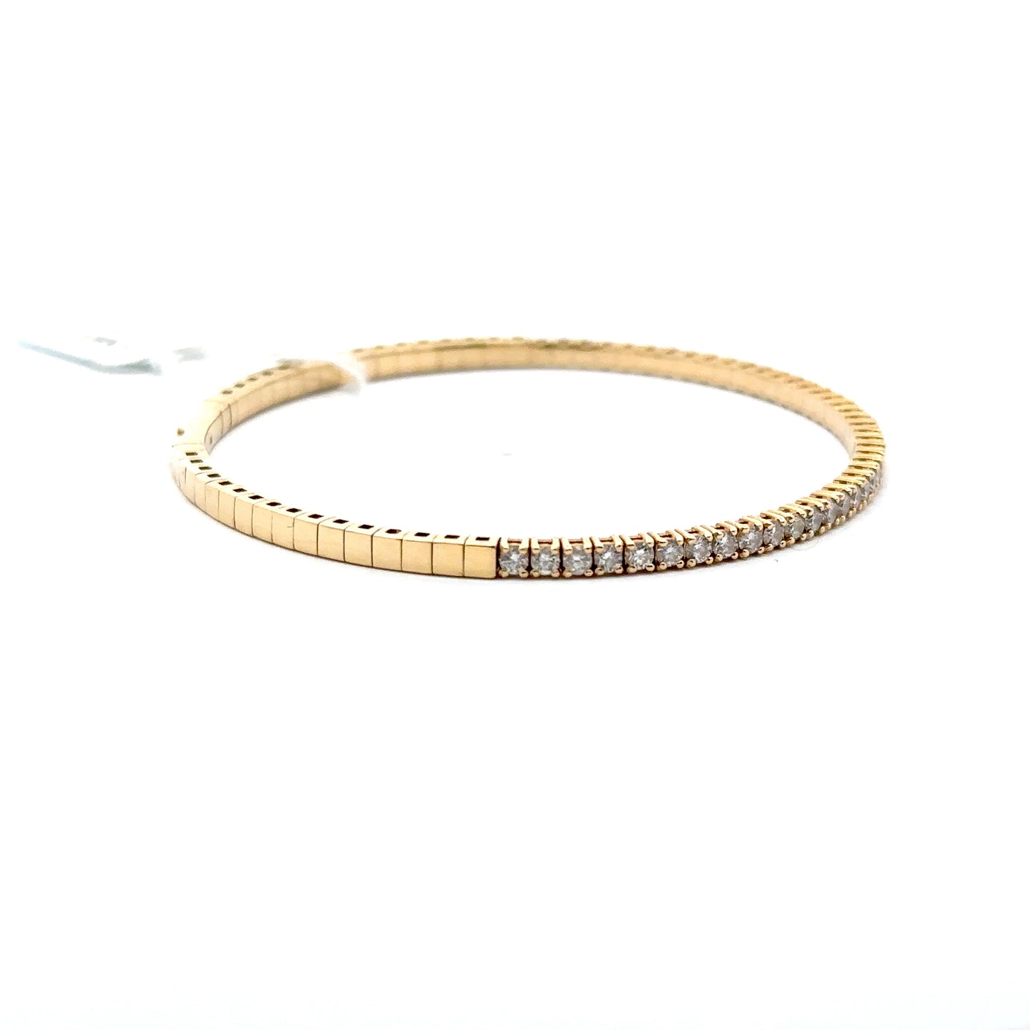 1.52 ctw Flexible Bangle | 14k Yellow Gold.