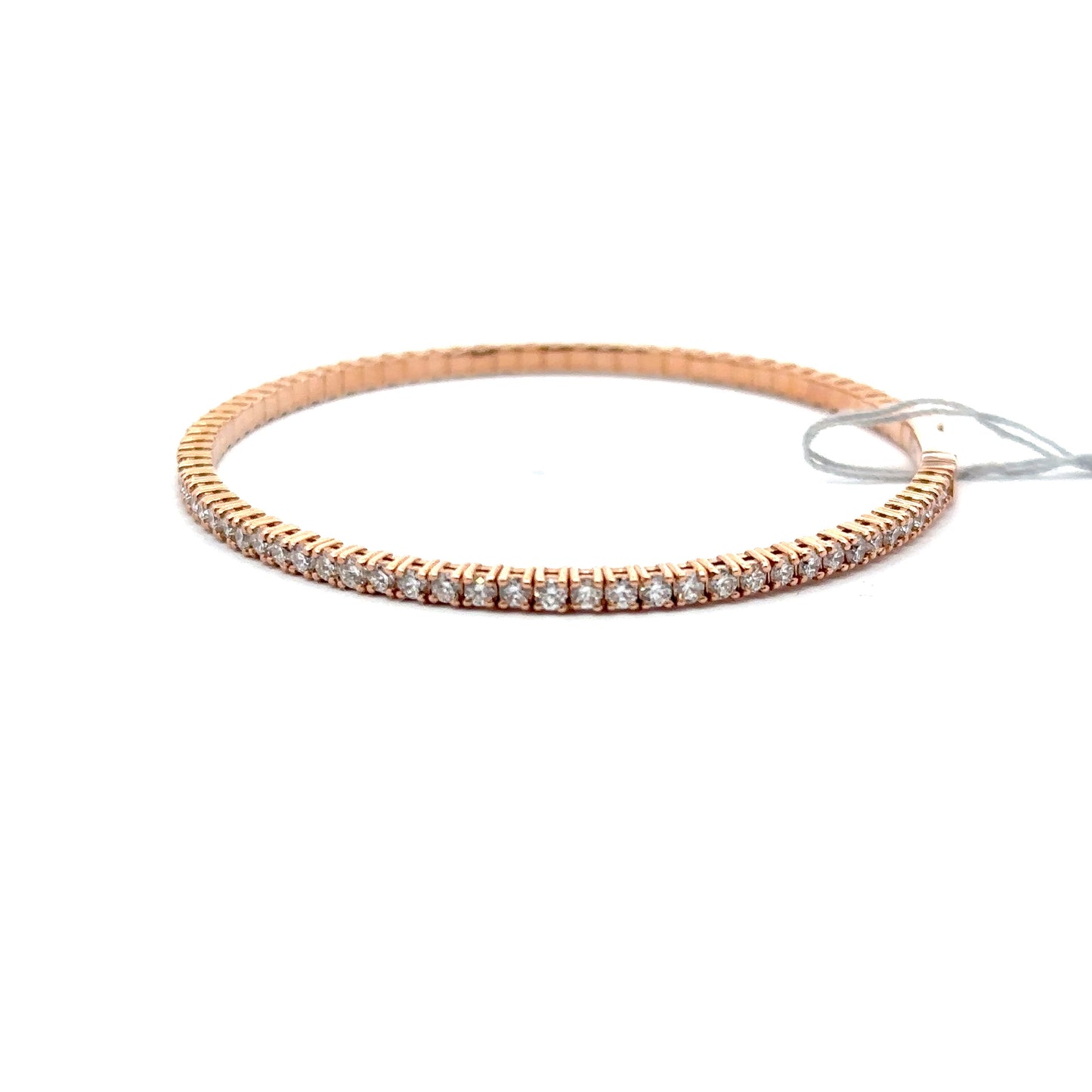 6.25 ctw Flexible Bangle | 14k Rose Gold.