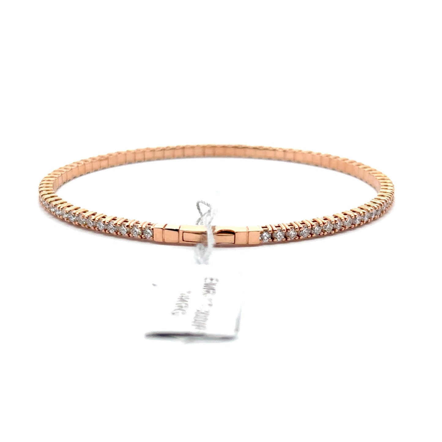 6.25 ctw Flexible Bangle | 14k Rose Gold.