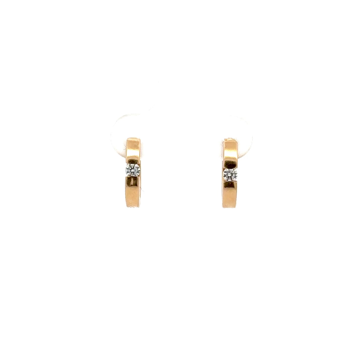 0.12 ct Natural Diamonds | 14k Yellow Gold.
