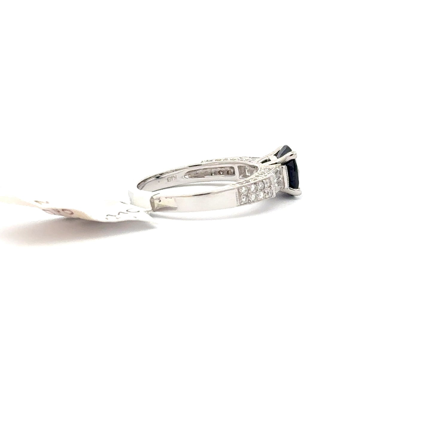 Beautiful Sapphire/Diamond Women’s Ring Set in 18K White Gold