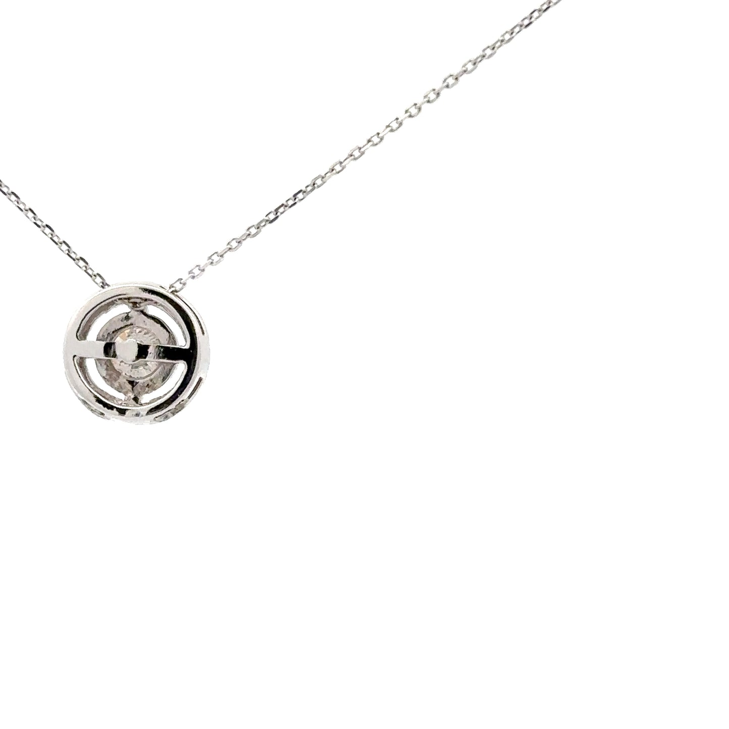 0.51 ct Natural Center Diamond | 0.12 ctw Natural Side Diamonds | 14k White Gold.