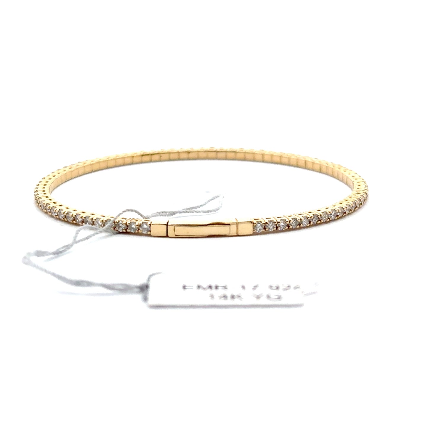 2.68 ctw Flexible Bangle | 14k Yellow Gold.