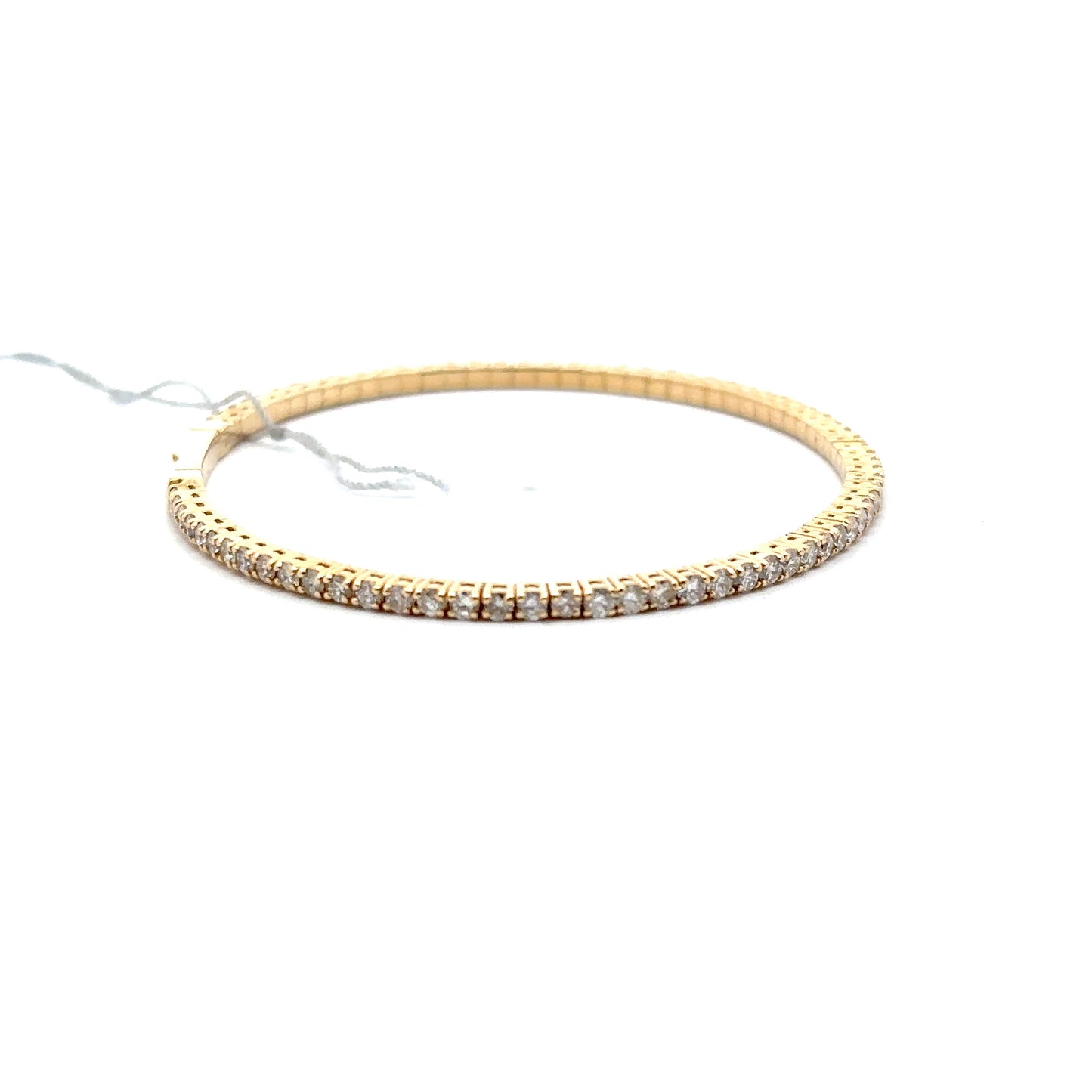2.68 ctw Flexible Bangle | 14k Yellow Gold.