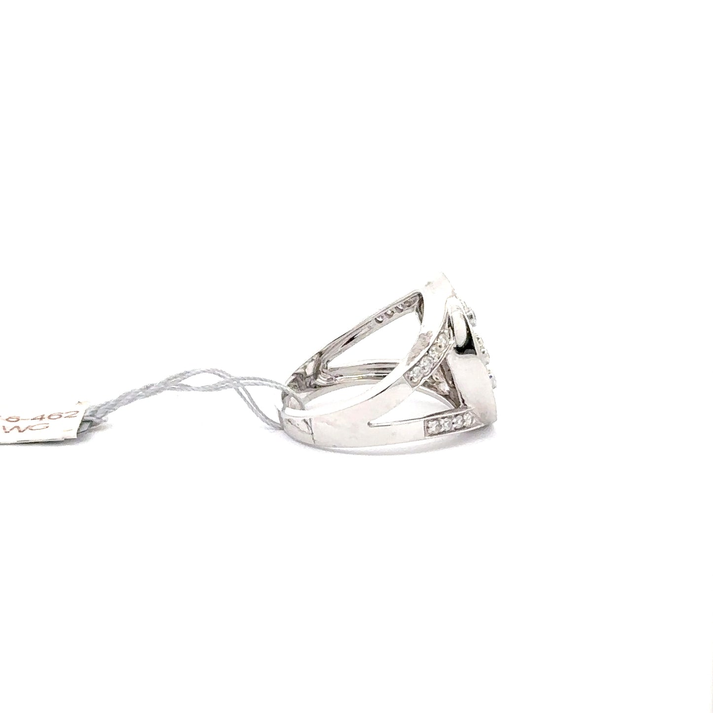 14K White Gold | 0.29 ct Natural Diamond | 0.35 ct Natural Blue Diamonds.