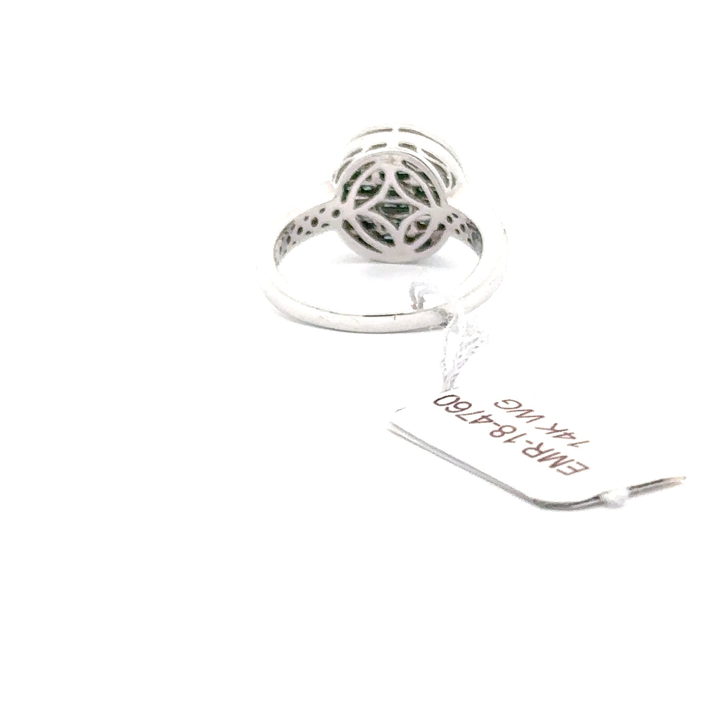 14k WHITE GOLD | 0.20 CT NATURAL DIAMOND | 0.80 CT NATURAL BLUE DIAMONDS RING.