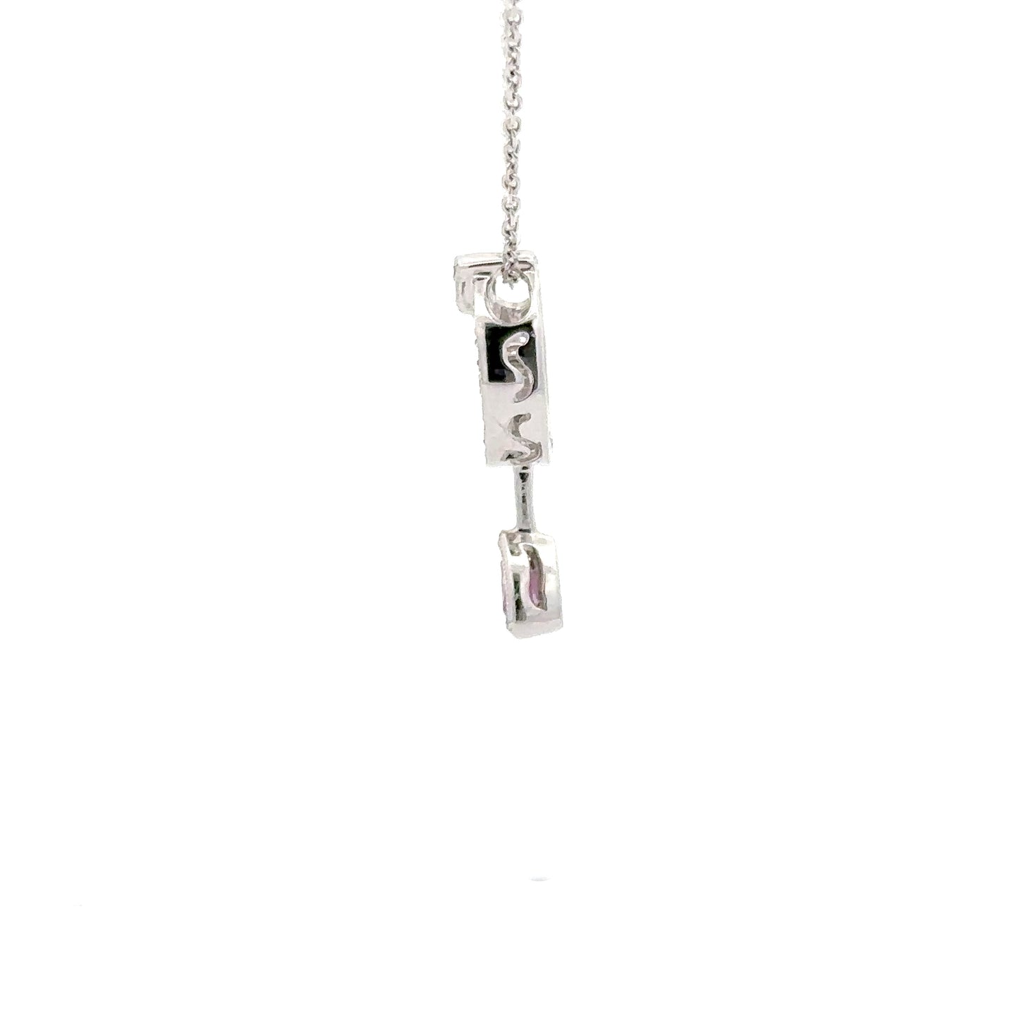 0.47 ct Natural Pink Sapphire | 0.14 ct Natural Diamonds | 14k White Gold