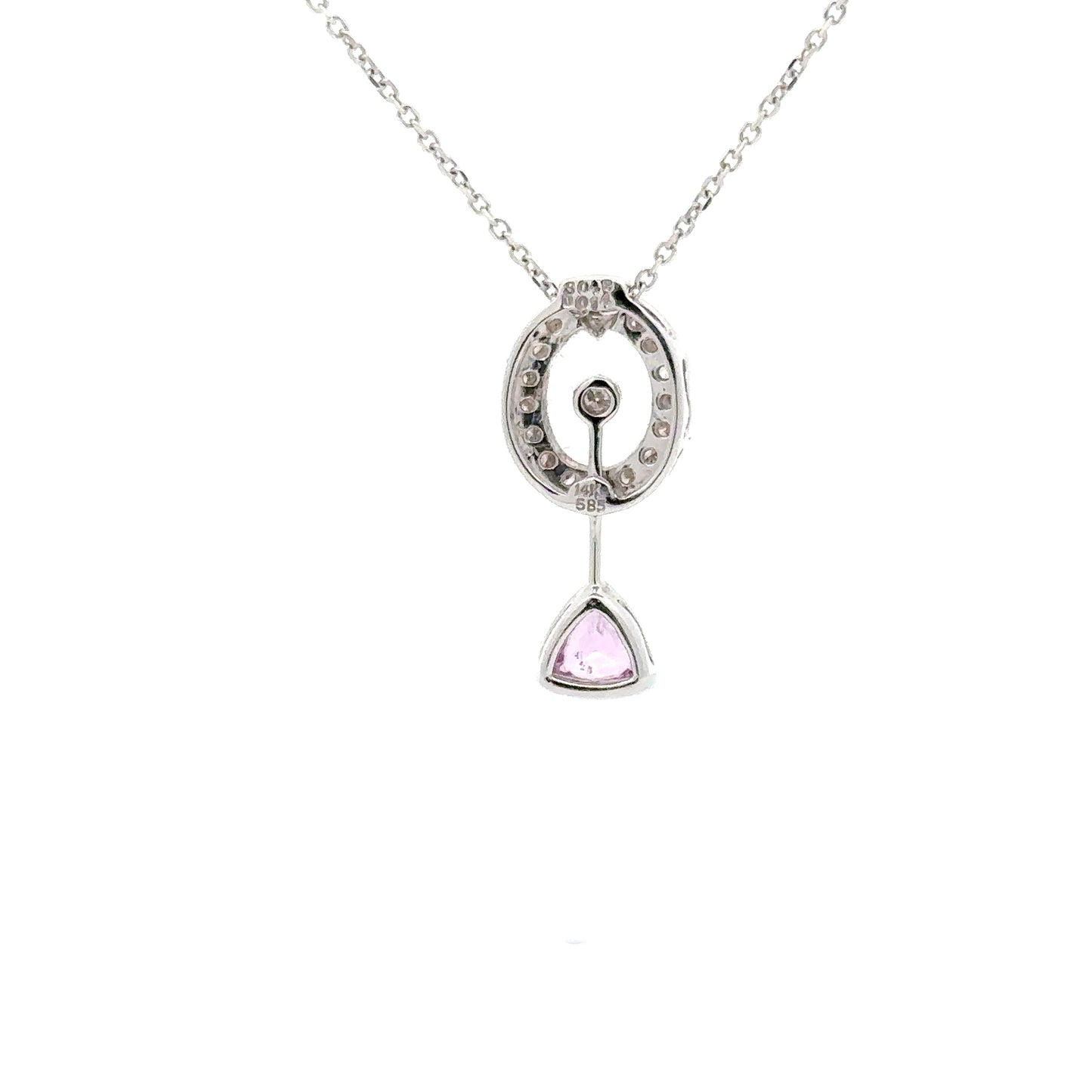 0.47 ct Natural Pink Sapphire | 0.14 ct Natural Diamonds | 14k White Gold