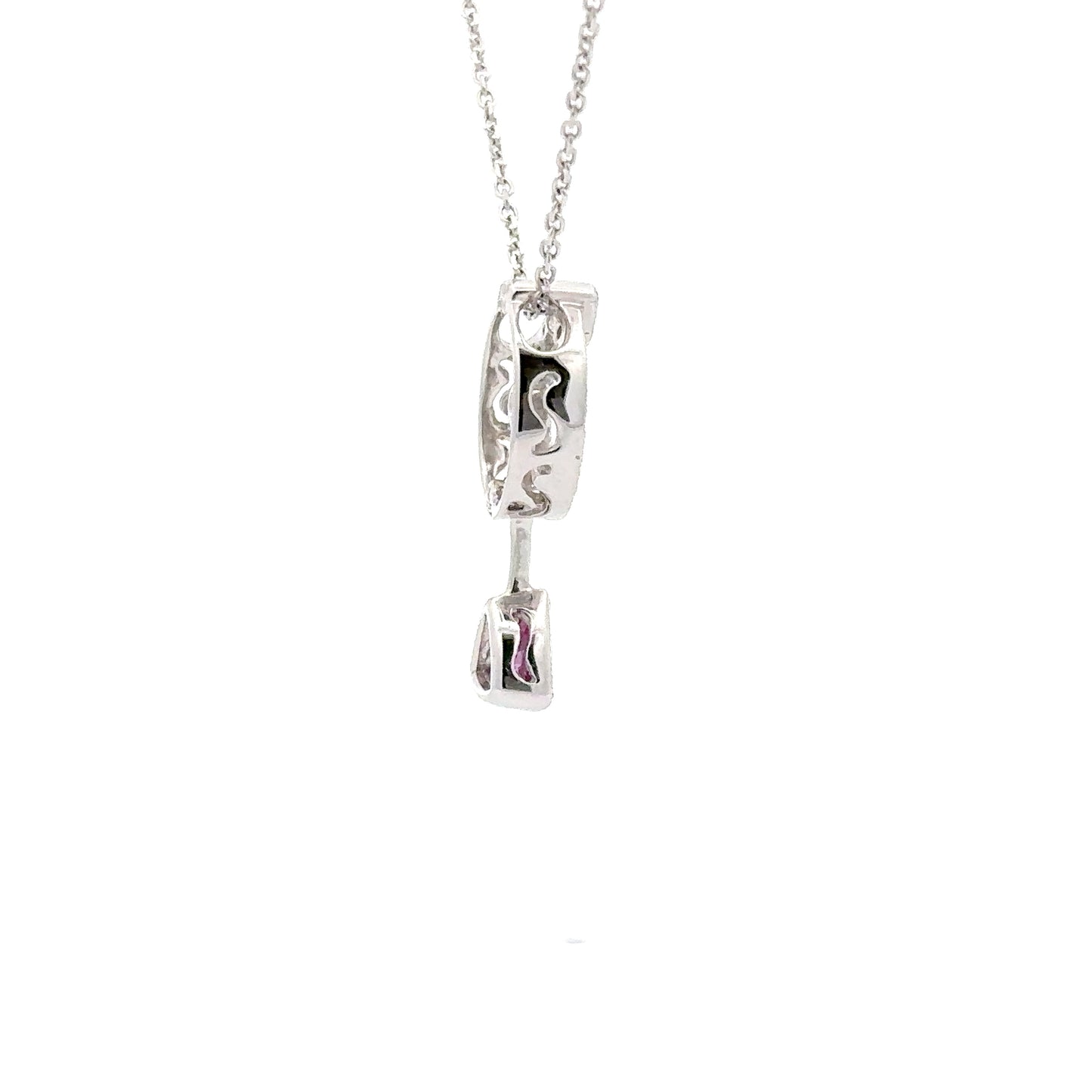 0.47 ct Natural Pink Sapphire | 0.14 ct Natural Diamonds | 14k White Gold