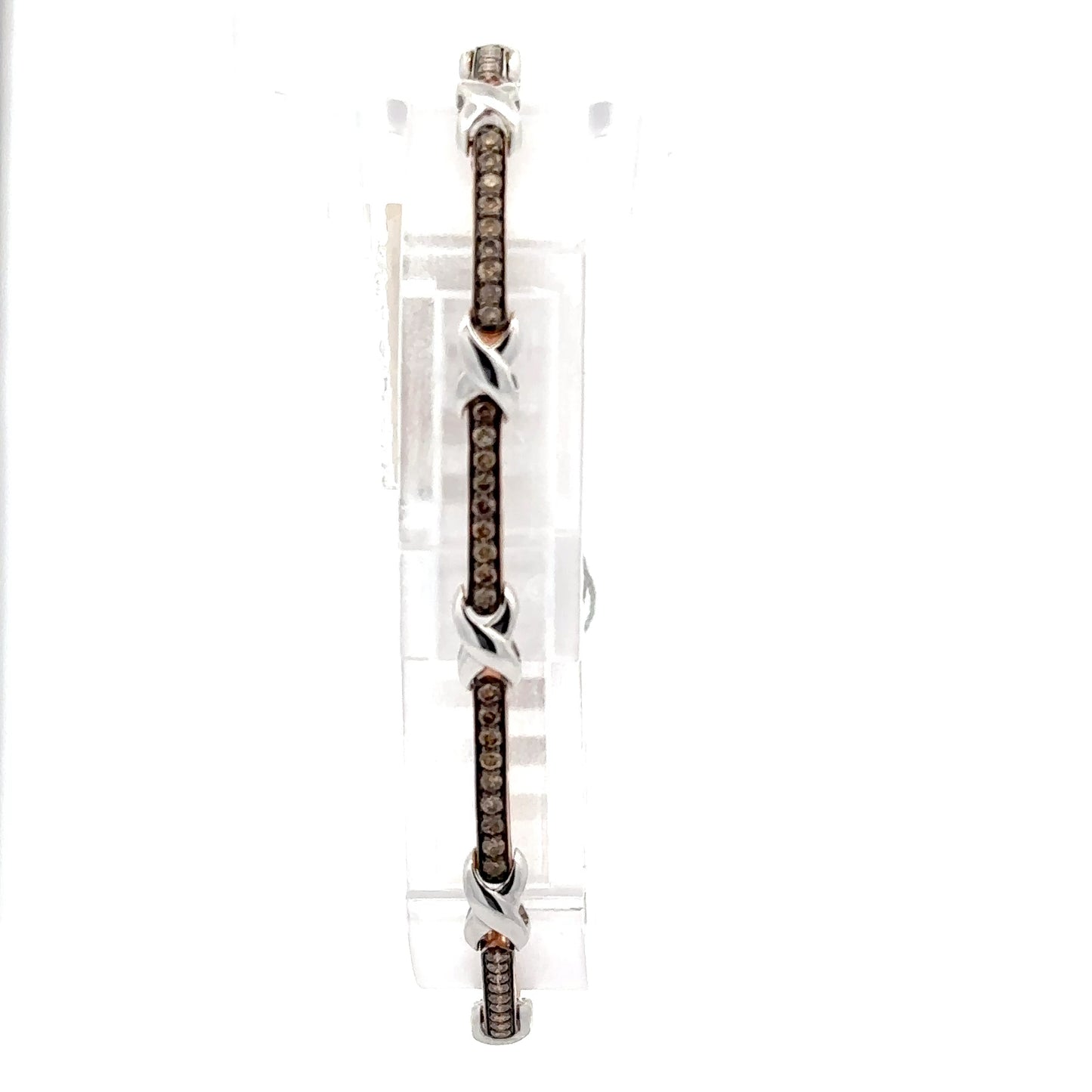 1.15 ctw Natural Chocolate Diamonds | 14k White/Rose Gold.