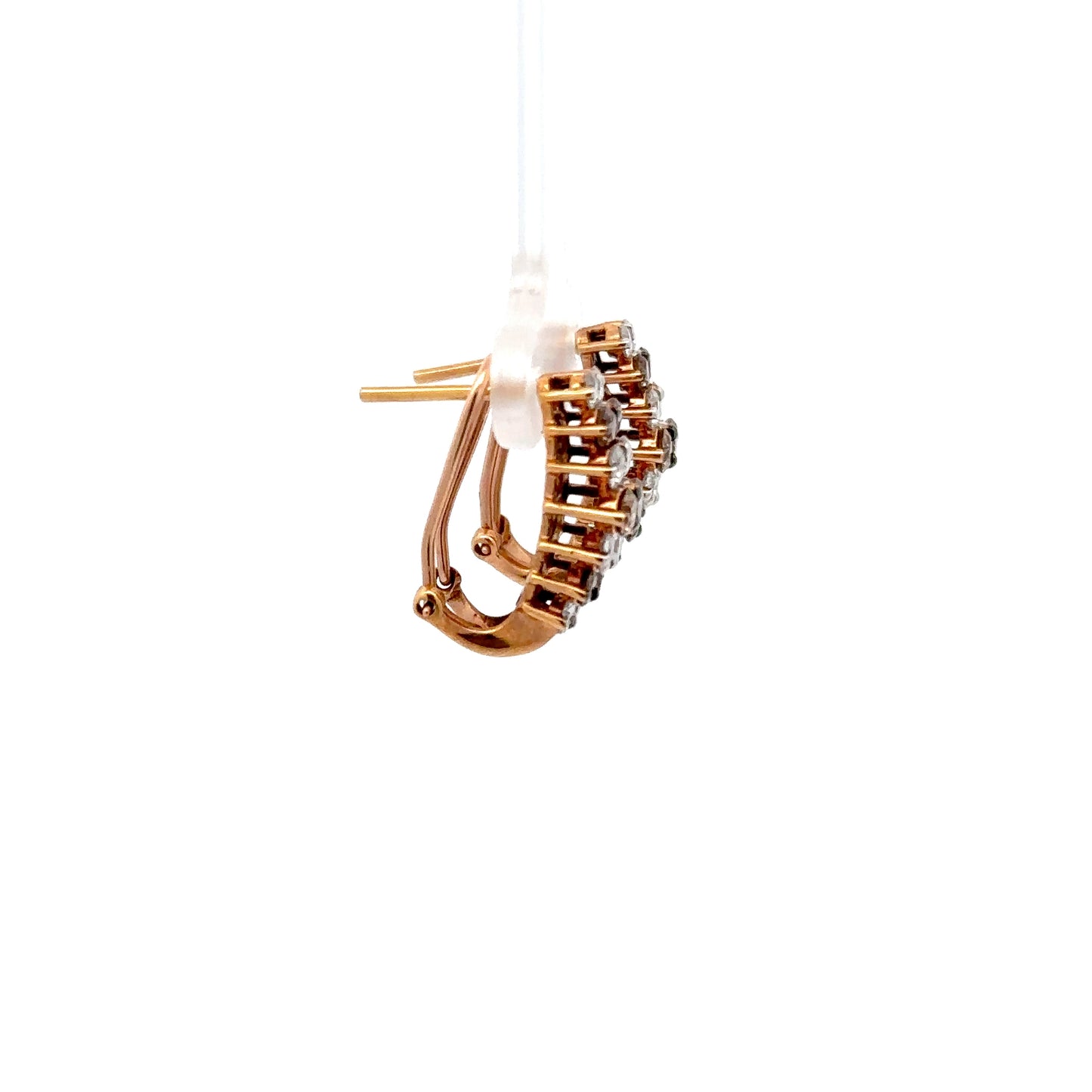 2.01 ctw Natural Chocolate Diamonds & Natural Diamonds Earrings | 14k Rose Gold