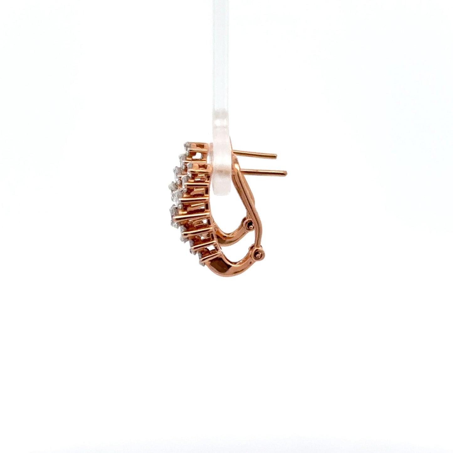 2.00 ctw Natural Diamonds Earrings | 14k Rose Gold