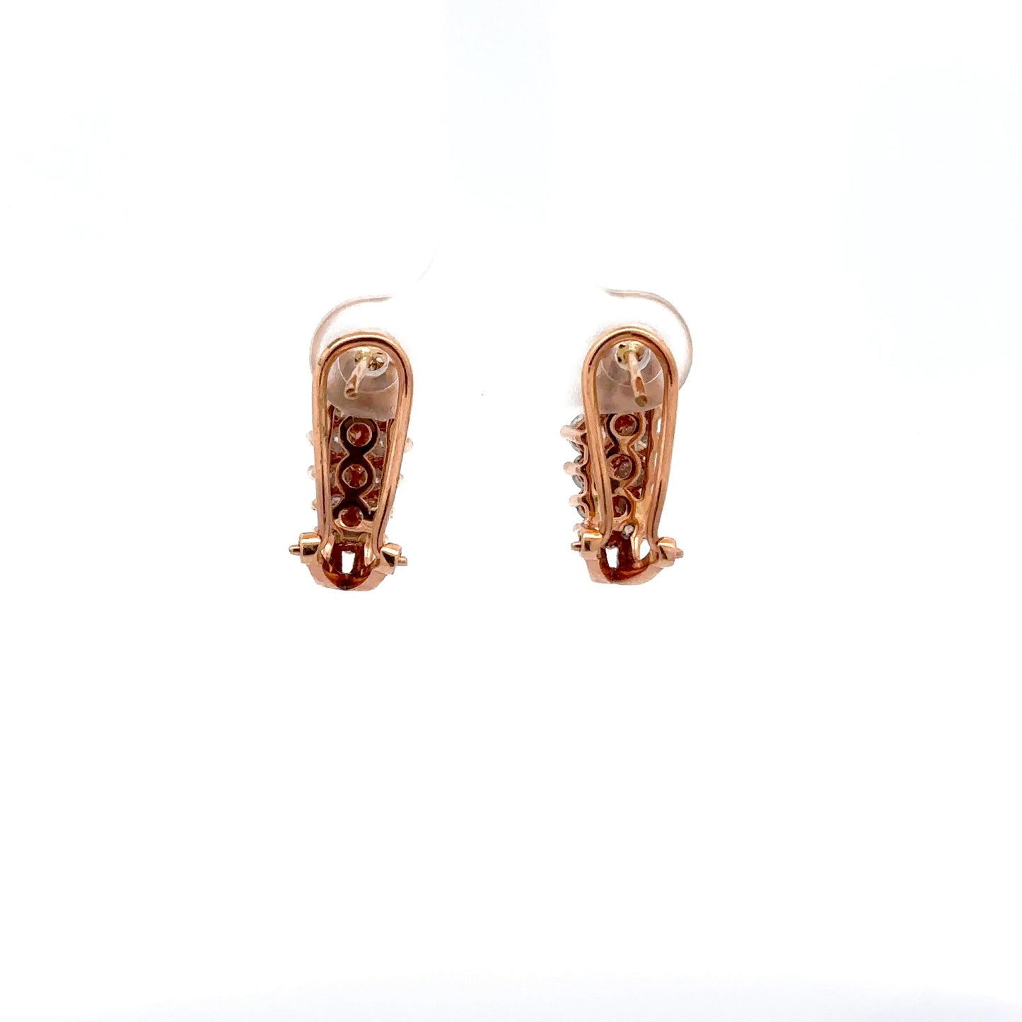 2.00 ctw Natural Diamonds Earrings | 14k Rose Gold