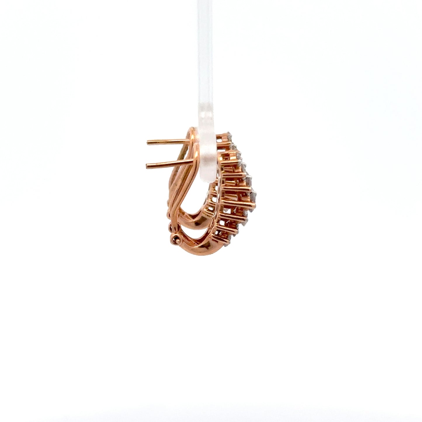 2.00 ctw Natural Diamonds Earrings | 14k Rose Gold