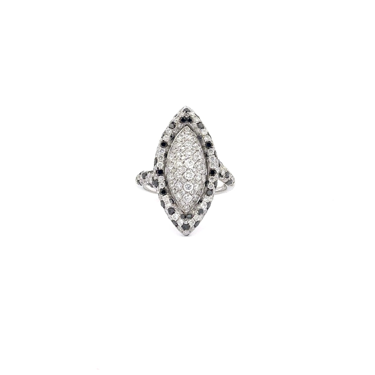 14K WHITE GOLD | 1.54 CT NATURAL DIAMOND | 0.42 BLACK DIAMOND