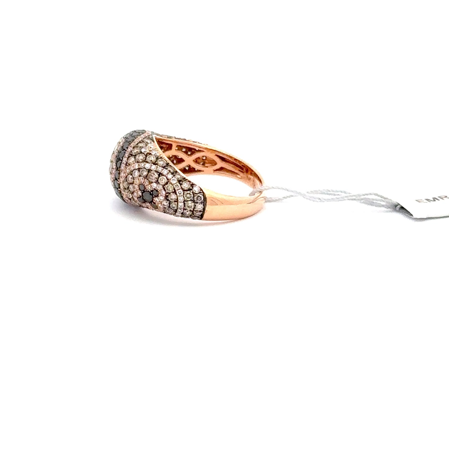 14K ROSE GOLD | 0.50 NATURAL DIAMONDS | 1.69 CT COLORED DIAMOND RING.