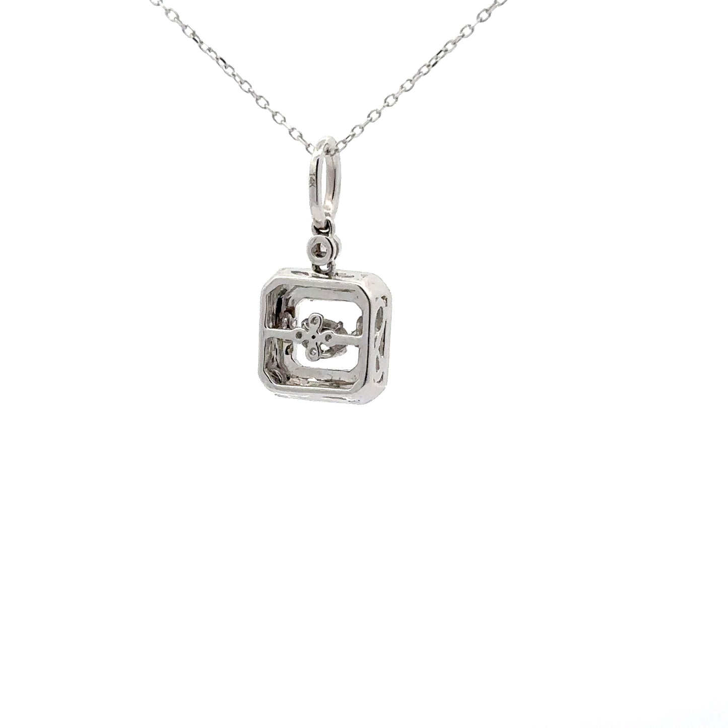 0.29 ctw Natural Diamonds Pendant | 14k White Gold.