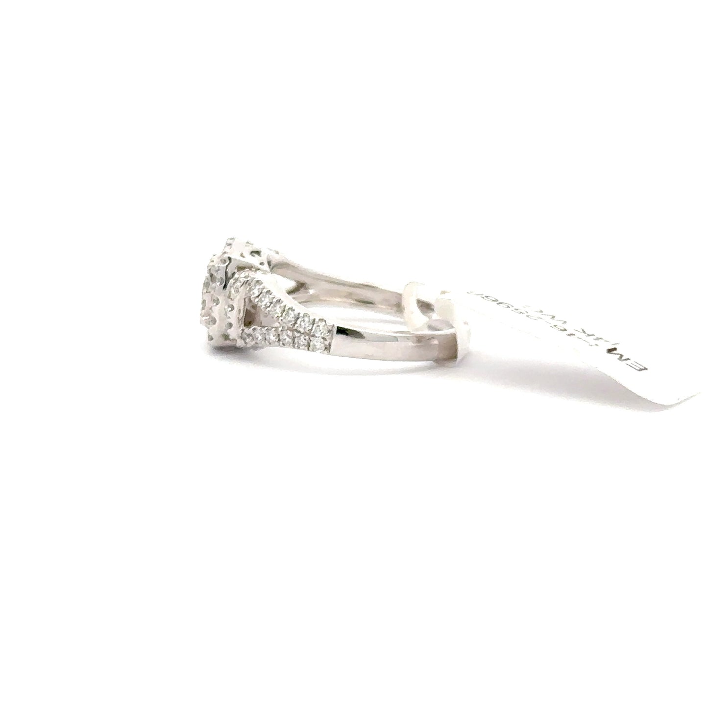 14K WHITE GOLD | 0.95 CTW NATURAL DIAMONDS RING.