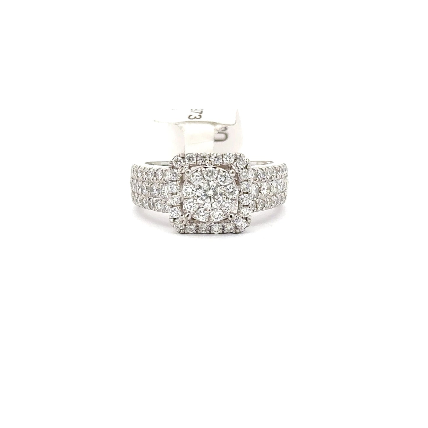 1.35 ctw Natural Diamond Ring | 14k White Gold | 6.7 Gram.