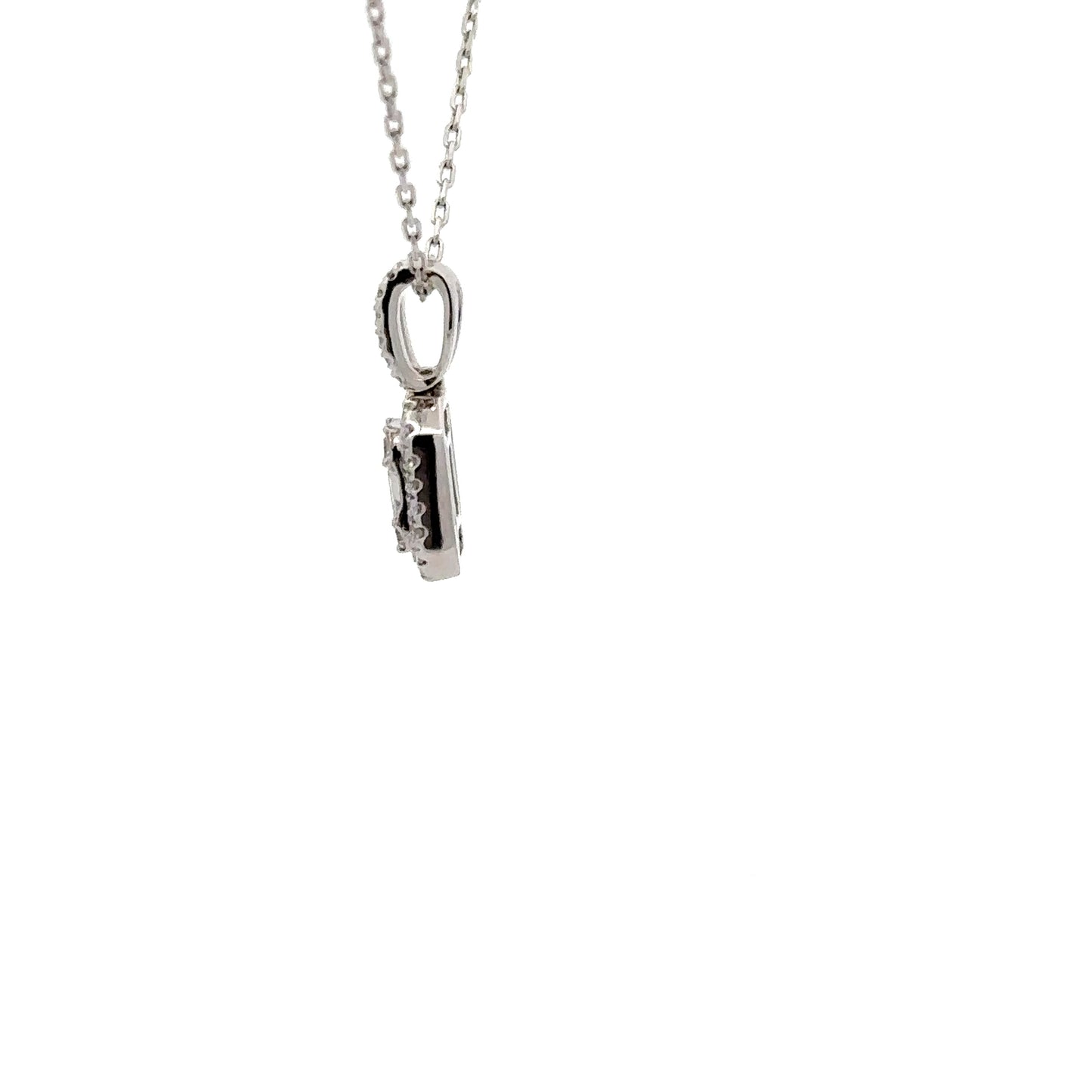 0.50 ctw Natural Diamonds Pendant | 14k White Gold.