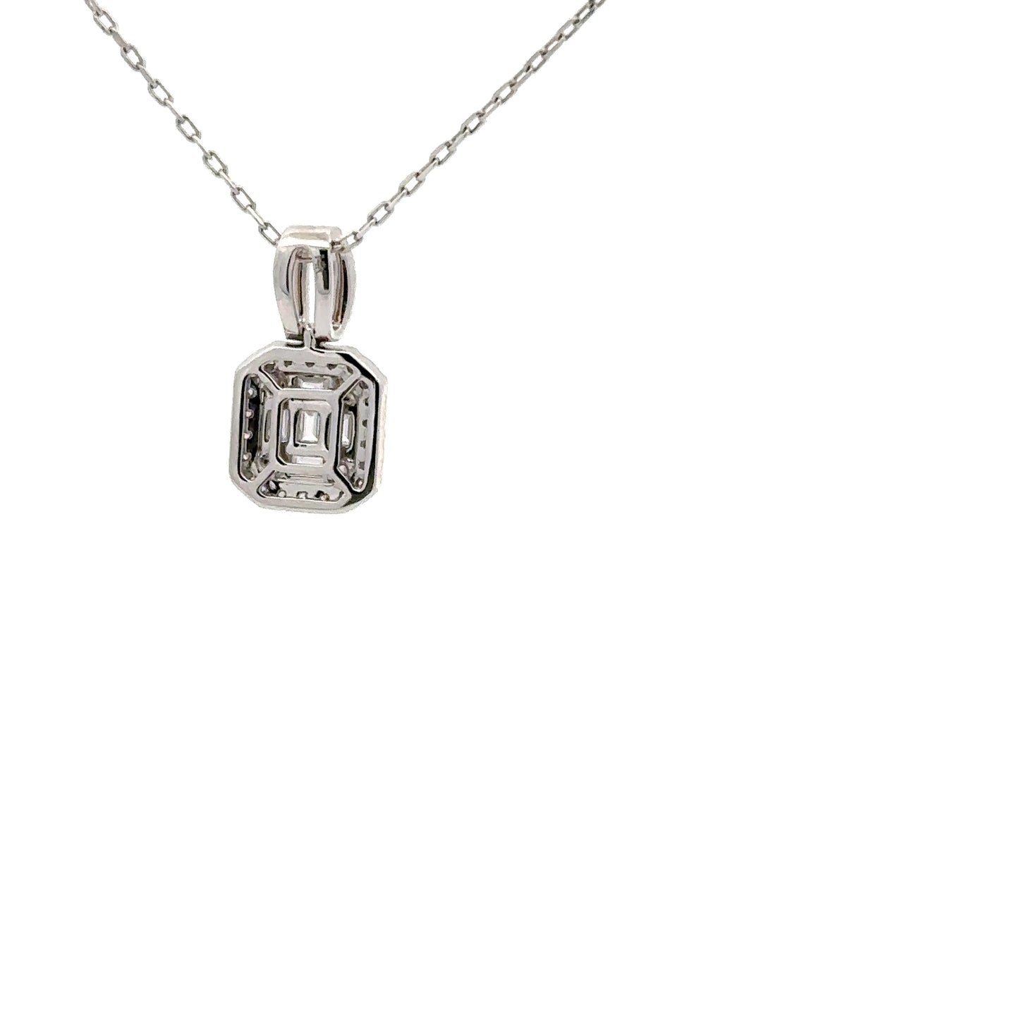 0.50 ctw Natural Diamonds Pendant | 14k White Gold.
