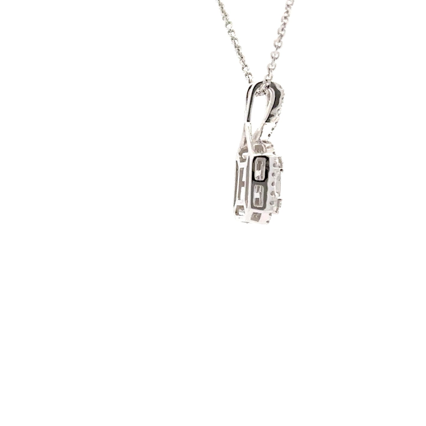 0.55 ctw Natural Diamonds Pendant | 14k White Gold.