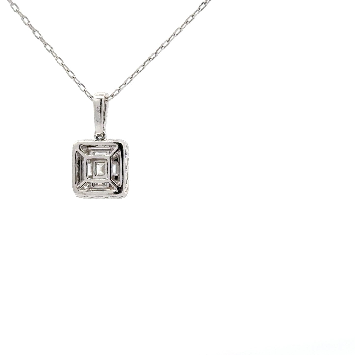 0.47 ctw Natural Diamonds Pendant | 14k White Gold.