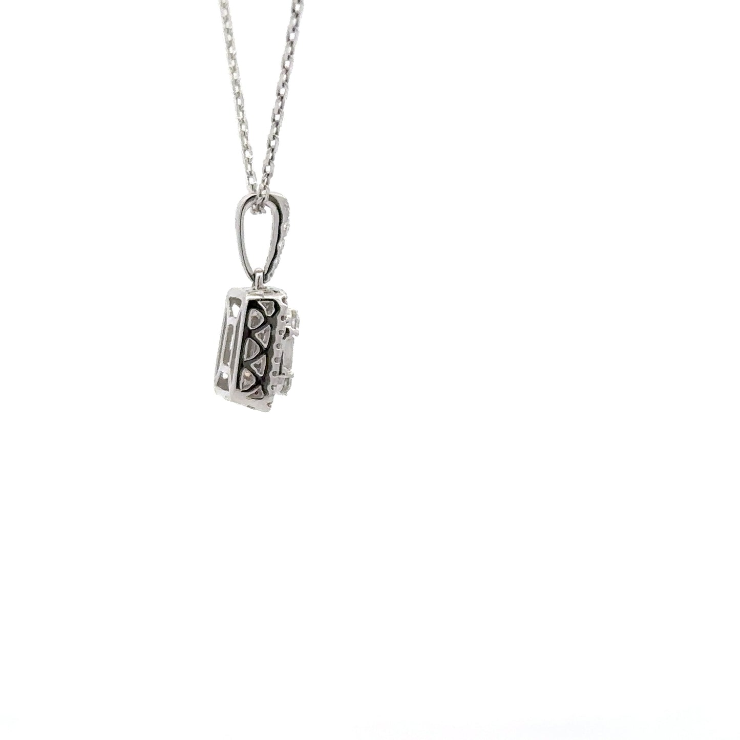 0.47 ctw Natural Diamonds Pendant | 14k White Gold.