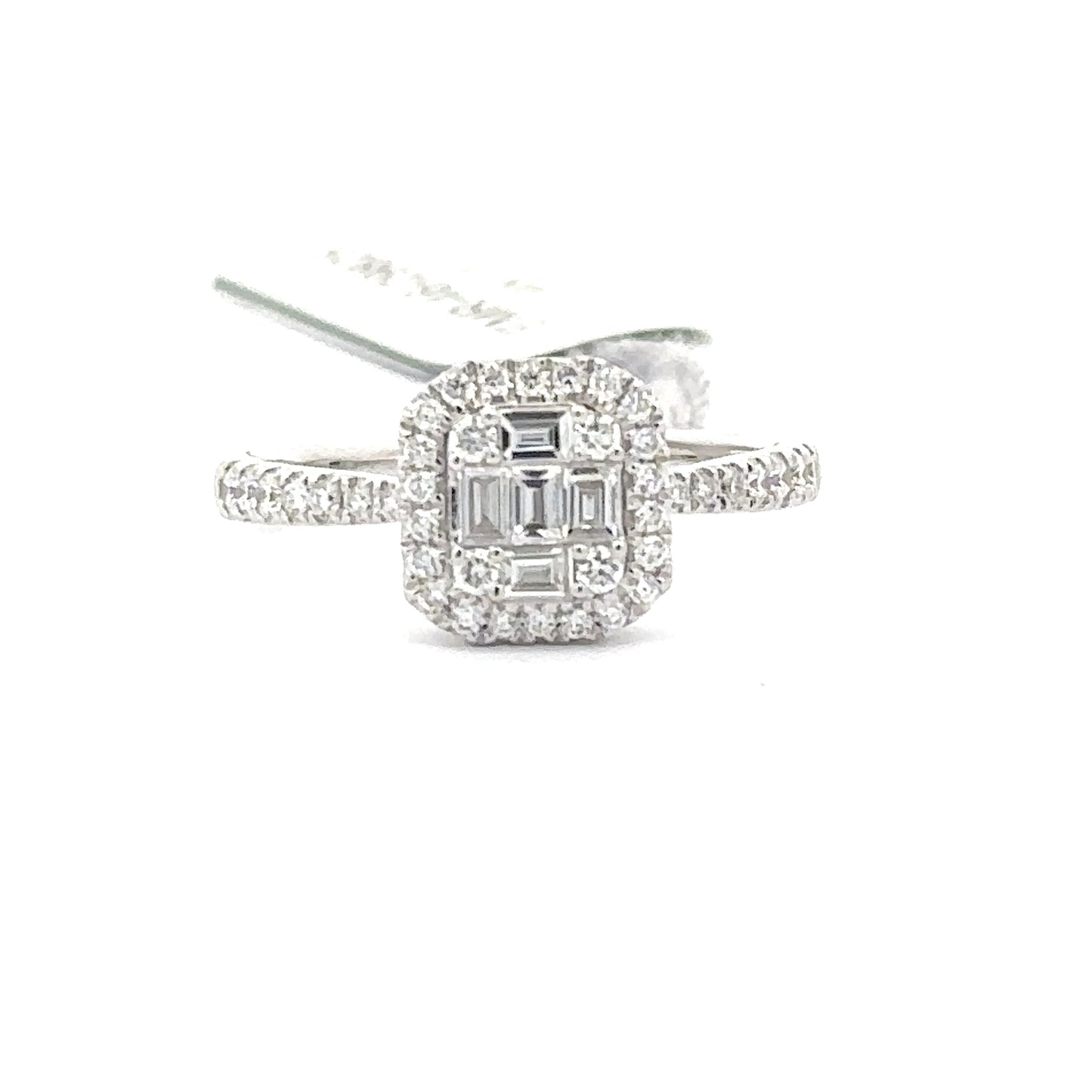 0.56 ctw Natural Diamond Ring | 14k White Gold