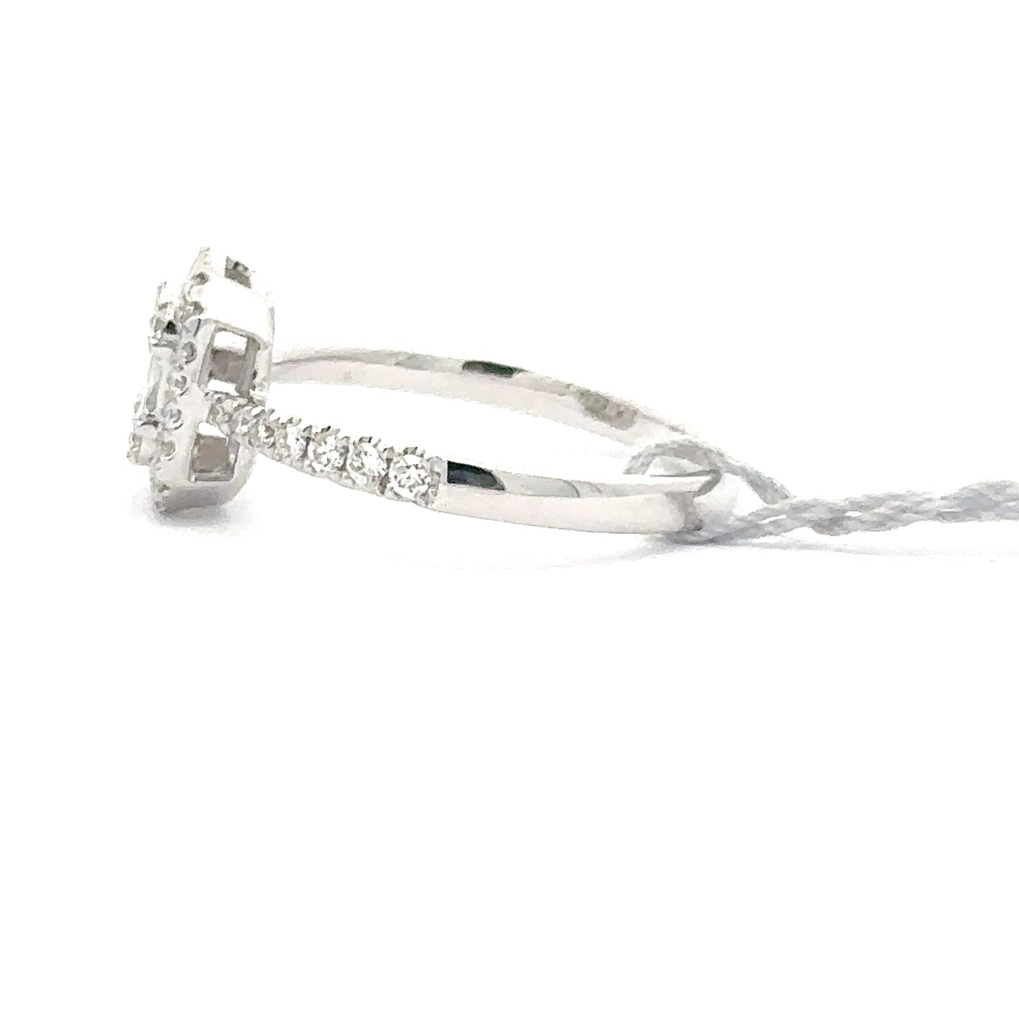 0.56 ctw Natural Diamond Ring | 14k White Gold