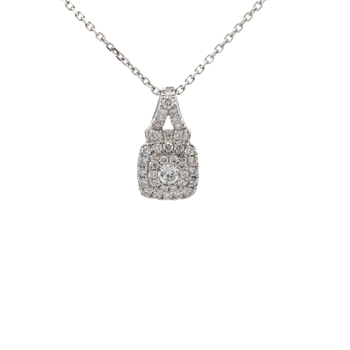 0.76 ctw Natural Diamonds Pendant | 14k White Gold.