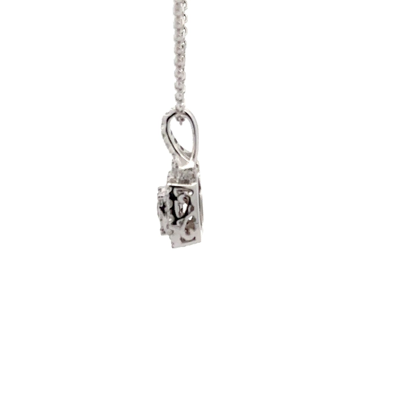 0.76 ctw Natural Diamonds Pendant | 14k White Gold.