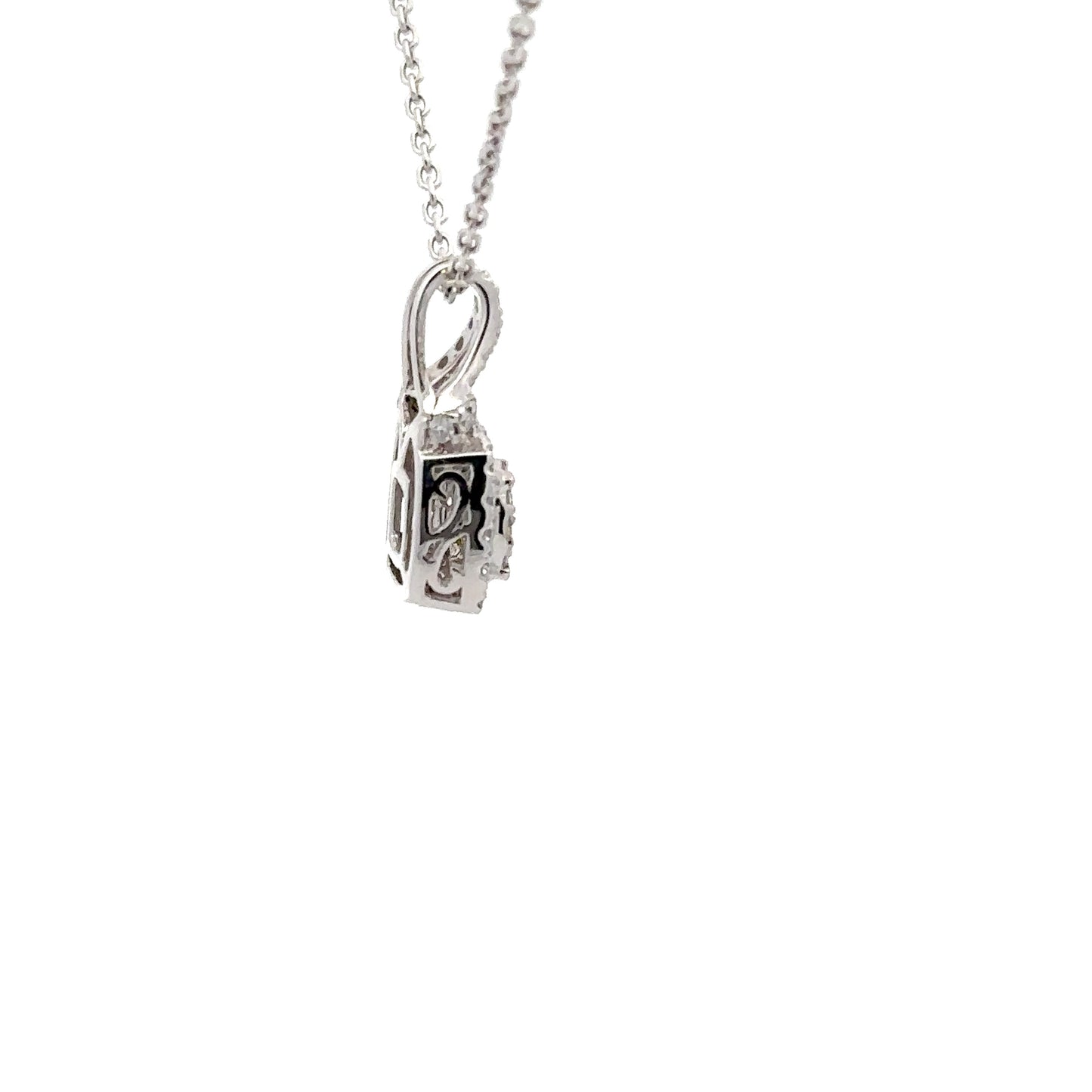 0.76 ctw Natural Diamonds Pendant | 14k White Gold.