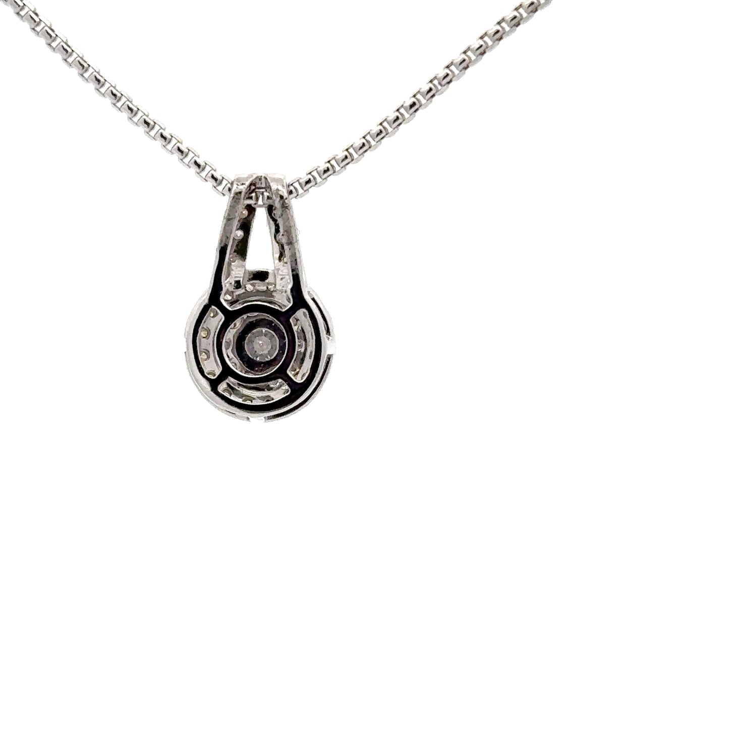 0.68 ctw Natural Diamonds Pendant | 14k White Gold.