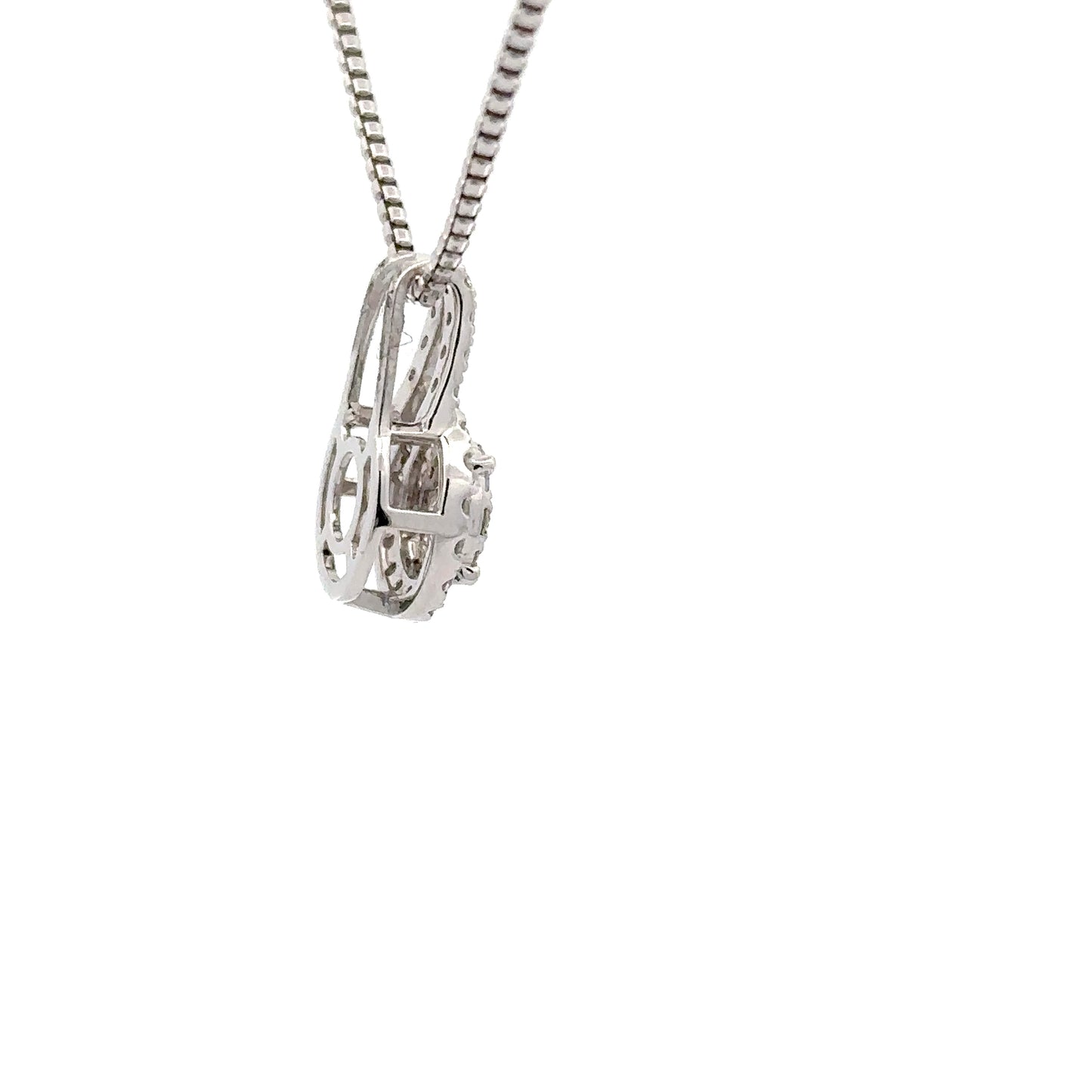 0.68 ctw Natural Diamonds Pendant | 14k White Gold.