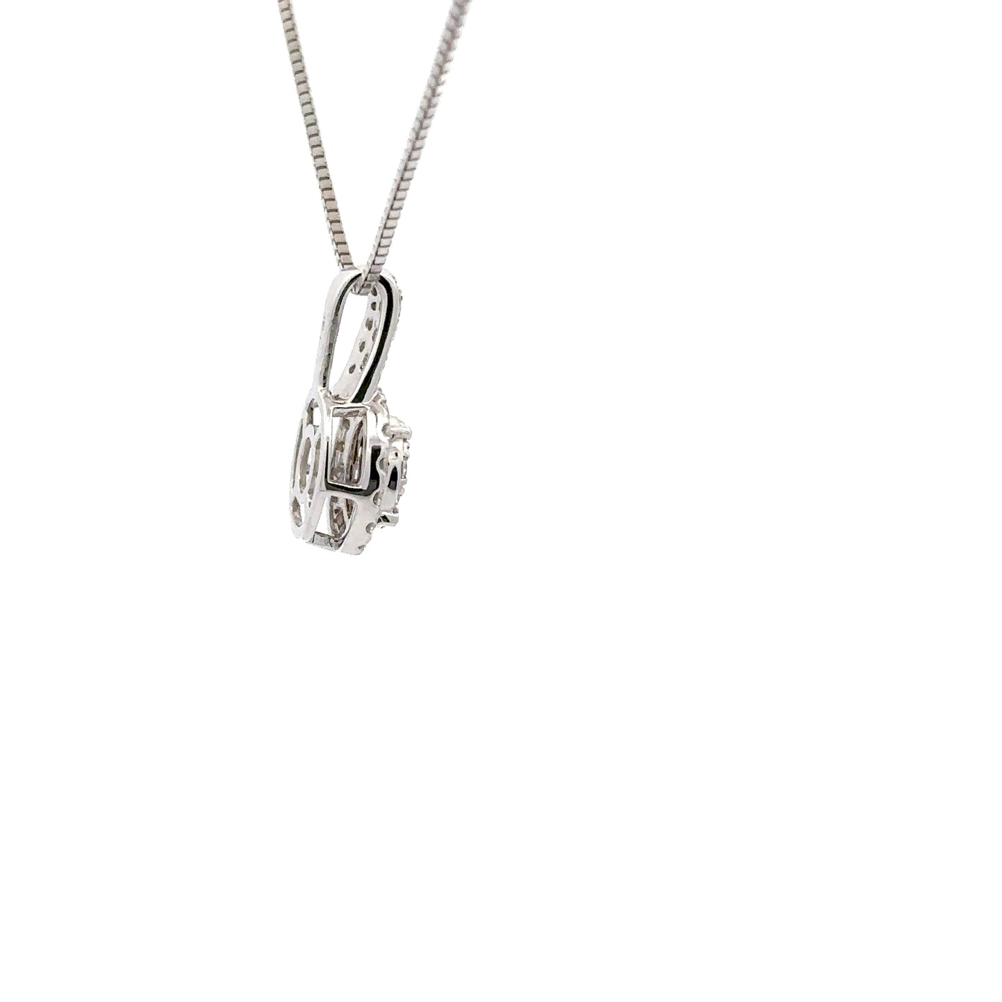 0.99 ctw Natural Diamonds Pendant | 14k White Gold.