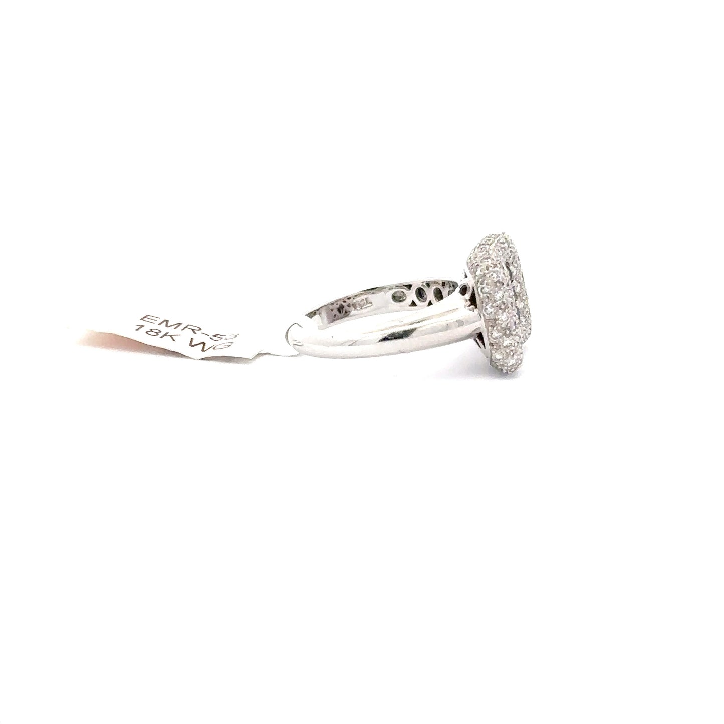 14K WHITE GOLD | 0.50 CT NATURAL DIAMOND | 0.50 NATURAL BLUE SAPPHIRE RING.