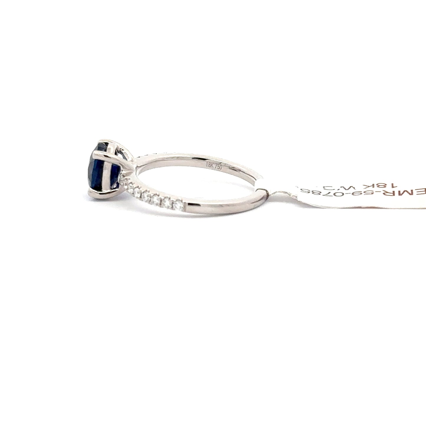 Oval Blue Sapphire Solitaire Ring