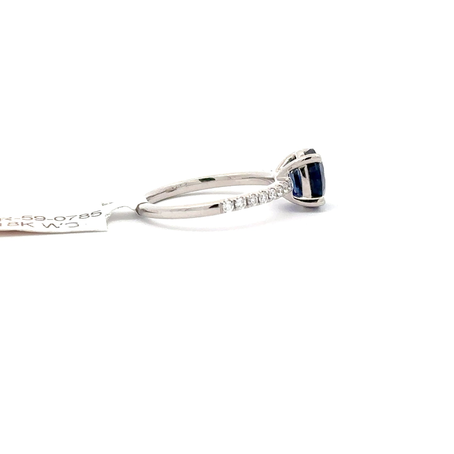 Oval Blue Sapphire Solitaire Ring