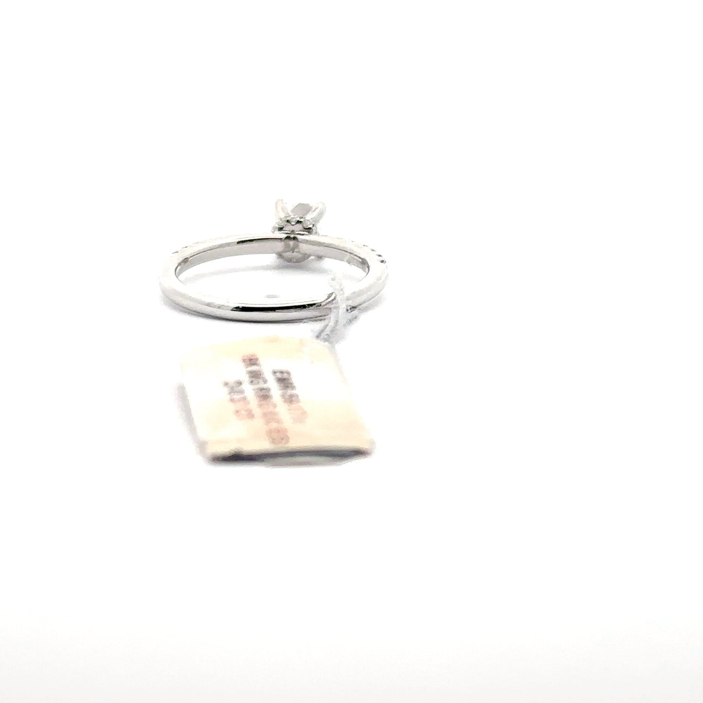0.60ct Natural Princess-Cut Center Diamond & 0.37ct Side Diamonds Ring | 18K WG