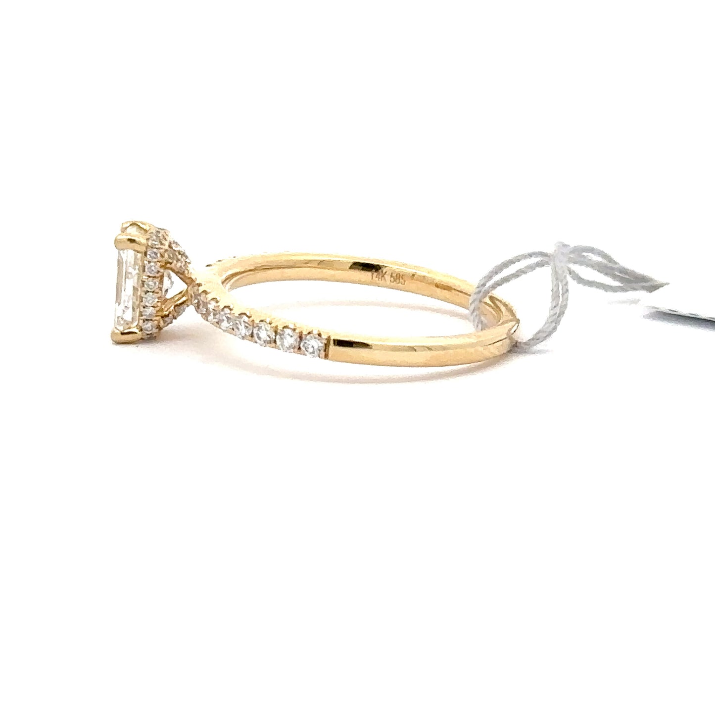 1.41 ctw Natural Diamond Ring | 1.01 Radiant Cut Center | 14k Yellow Gold.