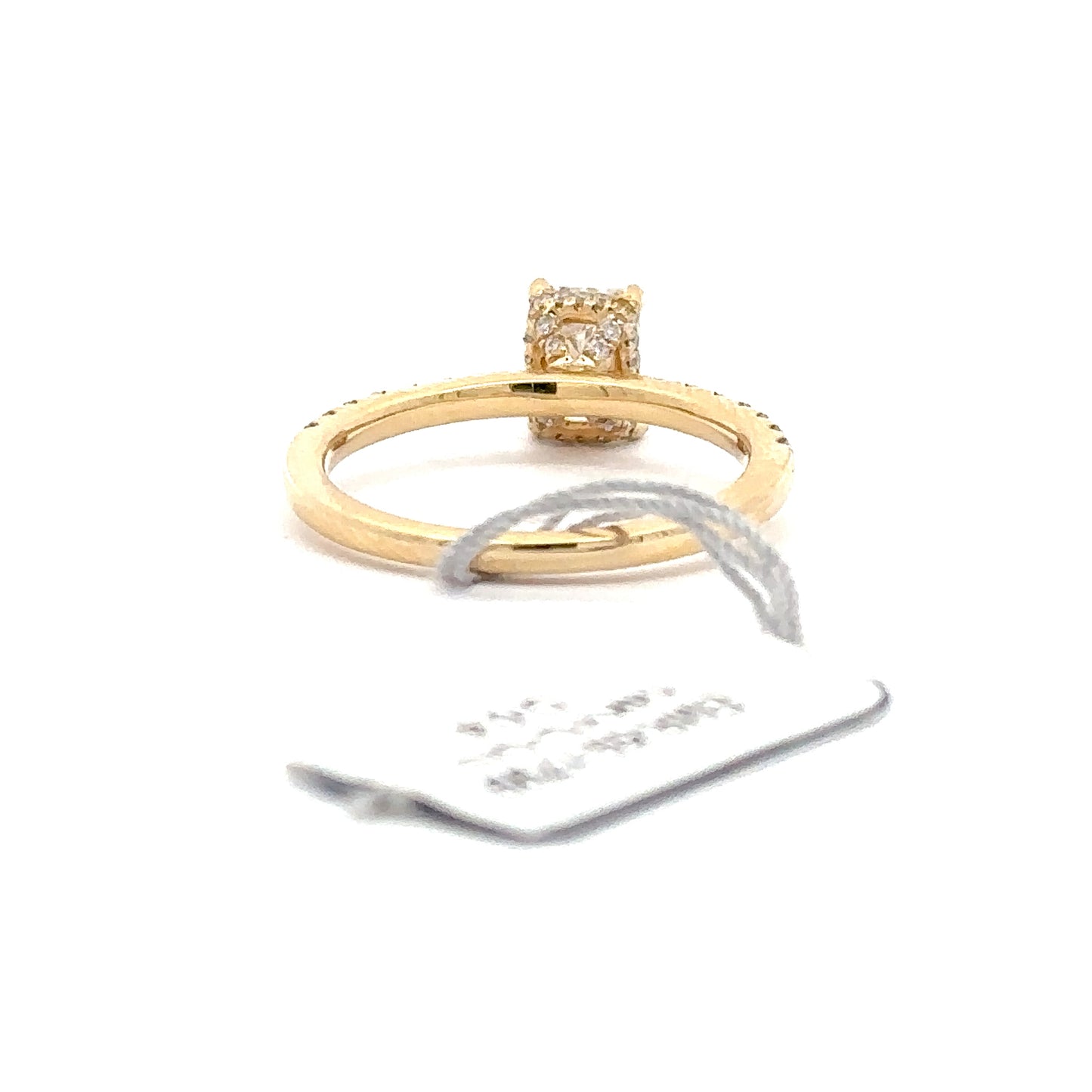 1.41 ctw Natural Diamond Ring | 1.01 Radiant Cut Center | 14k Yellow Gold.