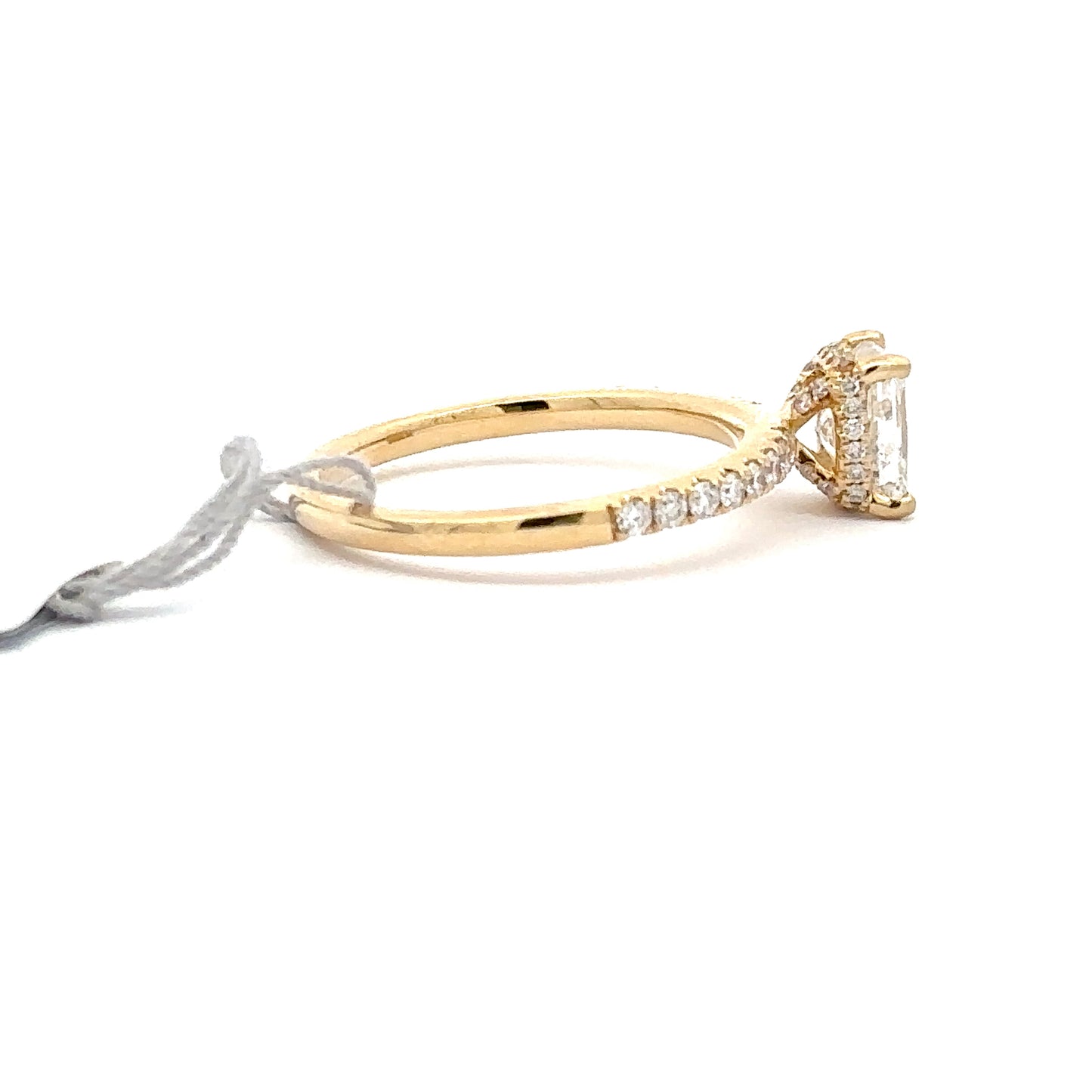 1.41 ctw Natural Diamond Ring | 1.01 Radiant Cut Center | 14k Yellow Gold.