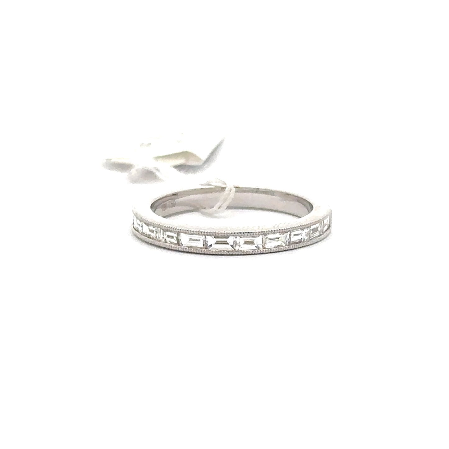 18k White Gold Baguette diamond Ring