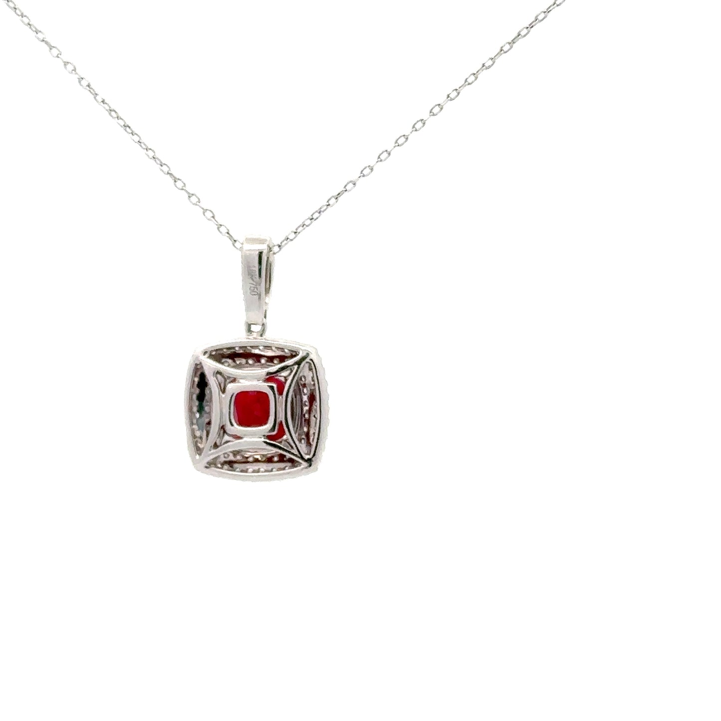 3.06 ct Natural Ruby | 0.35 ctw Natural Diamonds | 18k White Gold.