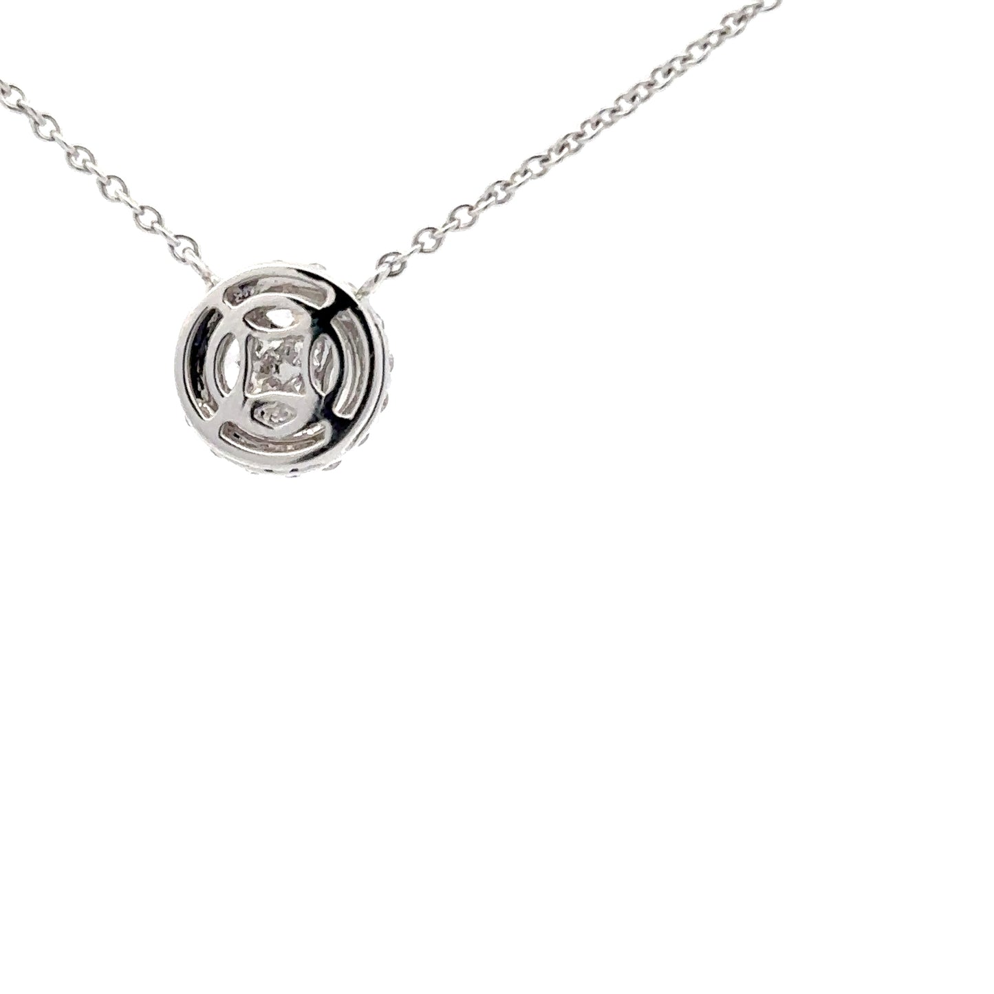 1.21 ctw Natural Diamonds Necklace | 18k White Gold.